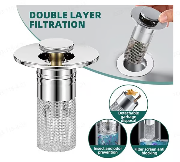 🔥Last Day Promotion 49% OFF🔥Pop Up Sink Drain Strainer----🛀Removes odors and prevents blockages
