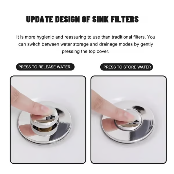 🔥Last Day Promotion 49% OFF🔥Pop Up Sink Drain Strainer----🛀Removes odors and prevents blockages